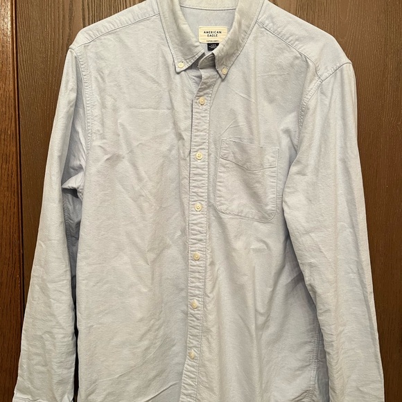 American Eagle Outfitters Men's Sky Blue Button Down Shirt - Picture 1 of 3